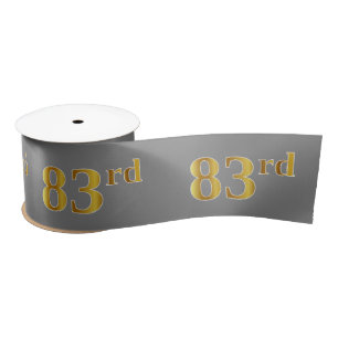 Faux/Imitation Gold "83rd" Event Number (grijs) Lint