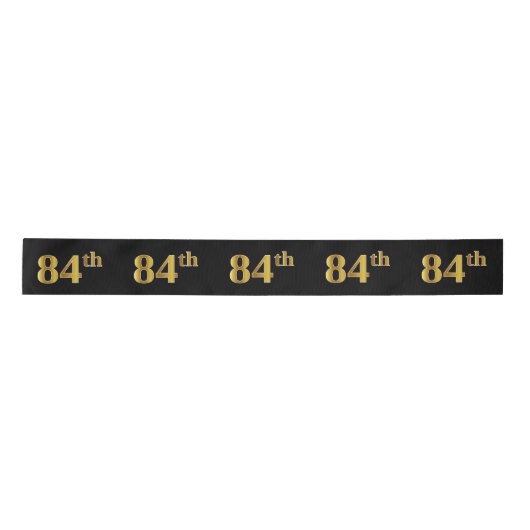 Faux/Imitation Gold "84th" Event Number (zwart) Lint (Voorkant)