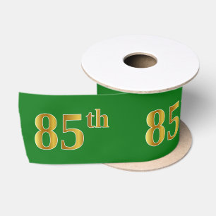 Faux/Imitation Gold "85th" Event Number (groen) Lint