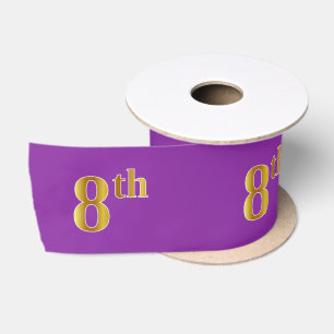 Faux/Imitation Gold "8th" Event Number (Paars) Lint