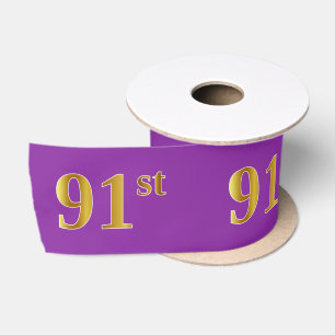 Faux/Imitation Gold "91st" Event Number (Paars) Lint
