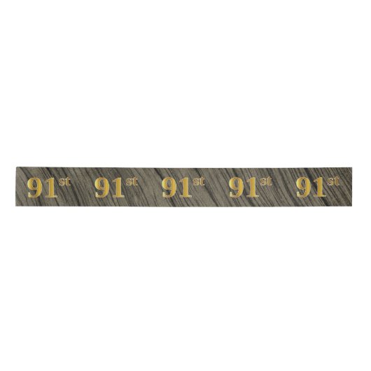 Faux/Imitation Gold "91st" Event Number (Rustic) Lint (Voorkant)