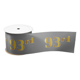 Faux/Imitation Gold "93rd" Event Number (grijs) Lint