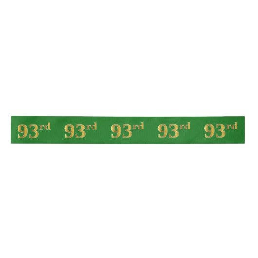 Faux/Imitation Gold "93rd" Event Number (groen) Lint (Voorkant)