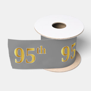 Faux/Imitation Gold "95th" Event Number (grijs) Lint