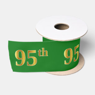 Faux/Imitation Gold "95th" Event Number (groen) Lint