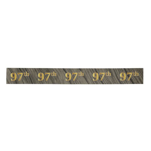 Faux/Imitation Gold "97th" Event Number (Rustic) Lint (Voorkant)