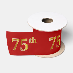 Faux/Imitation Gold look "75th"-gebeurtenisnummer Lint