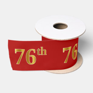 Faux/Imitation Gold look "76th"-gebeurtenisnummer Lint