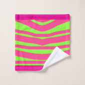 Faux Imprimé Animal Lime + Rose Spa (Gant de toilette)