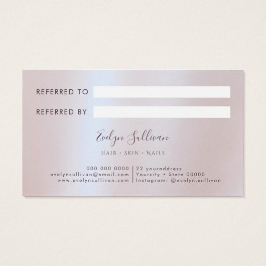 Faux iridescence rose feuille parties scintillant  (Dos)