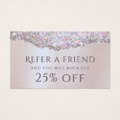 Faux iridescence rose feuille parties scintillant  (Devant)