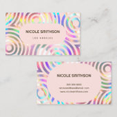 faux iridescent cirkels visitekaartje (Voorkant / Achterkant)