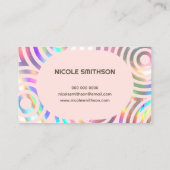 faux iridescent cirkels visitekaartje (Achterkant)