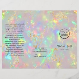 faux iridescent crystal opal brochure