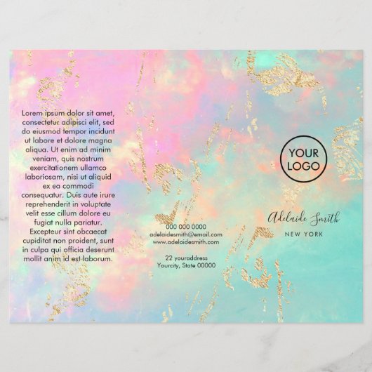 faux iridescent delicate opal brochure (Voorkant)