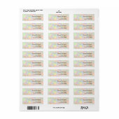faux iridescent opal achtergrondlabels etiket (Full Sheet)
