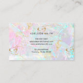 FAUX Iridescent opal inspire textuur Visitekaartje (Achterkant)