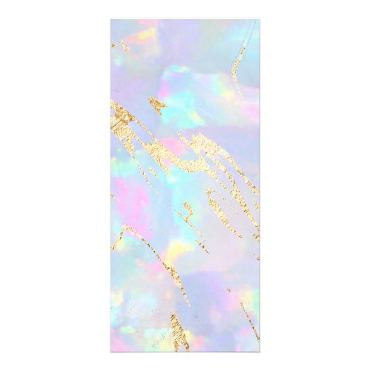 faux iridescent opal reclamekaart (Achterkant)
