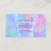 faux iridescent opal visitekaartje (Achterkant)