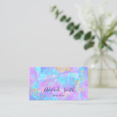 faux iridescent opal visitekaartje (Staand voorkant)
