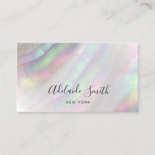 faux iridescent shell visitekaartje (Voorkant)