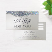 Faux iridescente argent feuille parties scintillan (Bureau)
