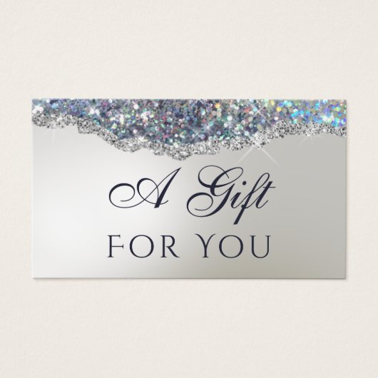 Faux iridescente argent feuille parties scintillan (Devant)