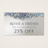 Faux iridescente argent parties scintillant feuill (Devant)