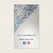 Faux iridescente argent parties scintillant suppor (Dos)