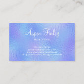 Faux Iridescente Foil Elegant - Carte de visite de (Dos)