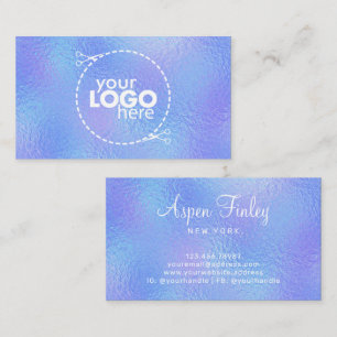 Faux Iridescente Foil Elegant - Carte de visite de