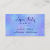 Faux Iridescente Foil Elegant - Carte de visite de (Dos)