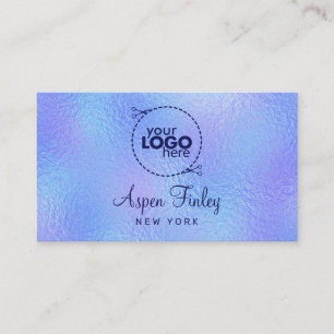 Faux Iridescente Foil Élégant Carte de visite de l