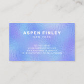 Faux Iridescente Foil Élégant Carte de visite de l (Dos)
