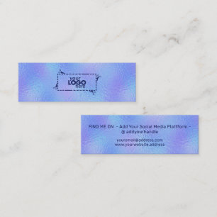 Faux Iridescente Foil Élégant Mini Carte de visite