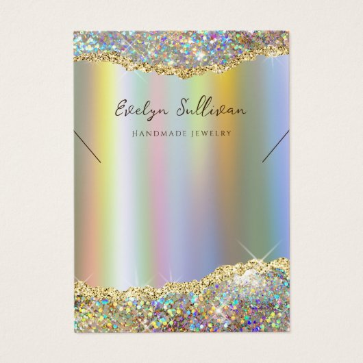 Faux iridescente parties scintillant collier d'aff (Devant)