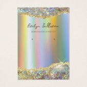 Faux iridescente parties scintillant feuille bijou (Devant)