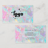 FAUX iriserend kristal Visitekaartje (Voorkant / Achterkant)