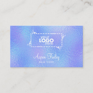 Faux iriserende Folie Elegant Logo Visitekaartje