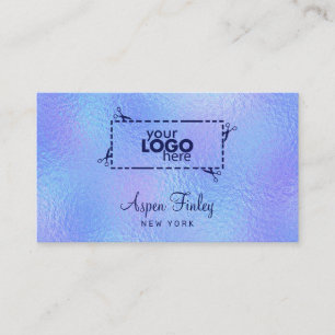 Faux iriserende Folie Elegant Logo Visitekaartje