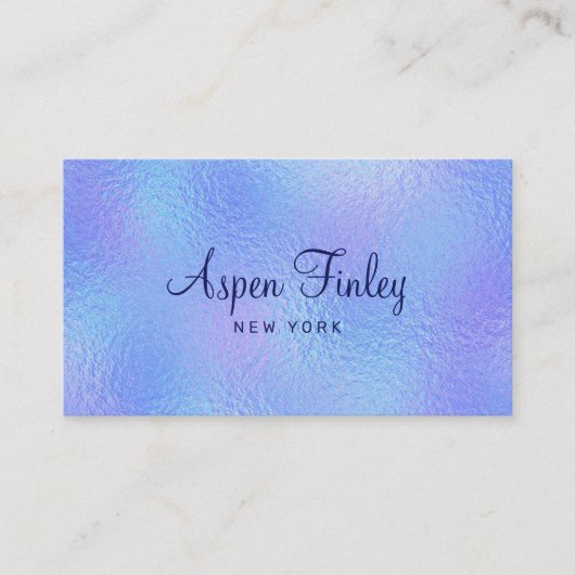 Faux iriserende Folie Elegant Visitekaartje (Voorkant)