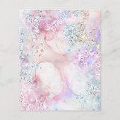 Faux iriserende glitter waterverf flyer (Achterkant)