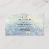 FAUX iriserende opaal edelsteen Visitekaartje (Achterkant)