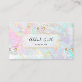 FAUX-iriserende roze gemstone textuur Visitekaartje (Voorkant)