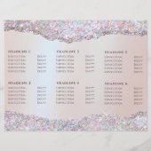 Faux iriserende roze glitter folie brochure (Achterkant)
