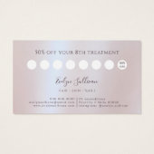 Faux iriserende roze glitter folie loyalty kaart (Achterkant)