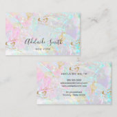 FAUX-iriserende roze steentextuur Visitekaartje (Voorkant / Achterkant)