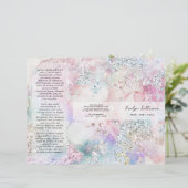 Faux iriserende waterverf glitter brochure (Staand voorkant)