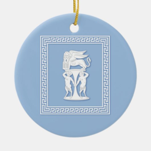 Faux Jasperware Keramisch Ornament (Voorkant)